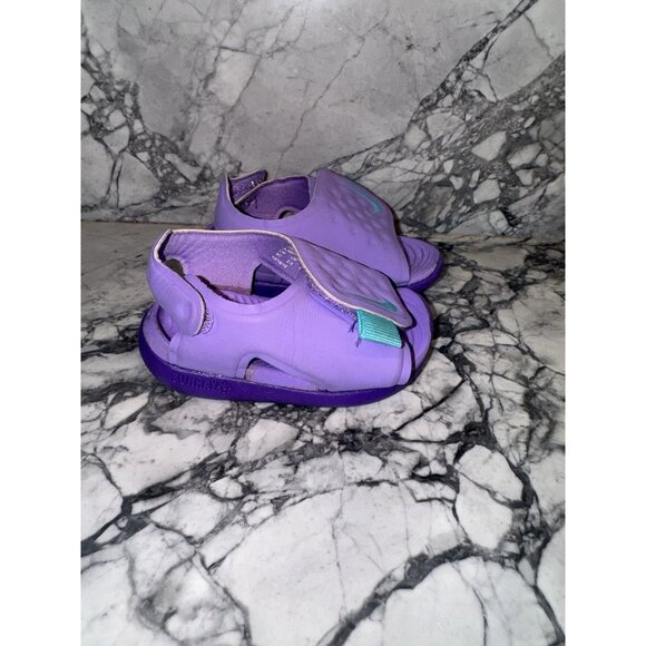 Nike 3C Infant Toddler Girls Sunray Sandals Purple - Picture 1 of 4